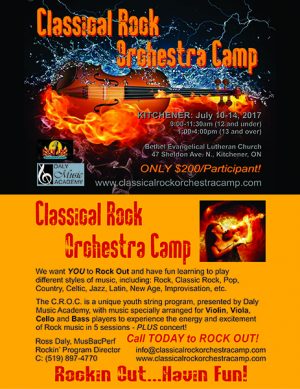 Classical Rock Orchestra Camp - Poster - July 2017-600